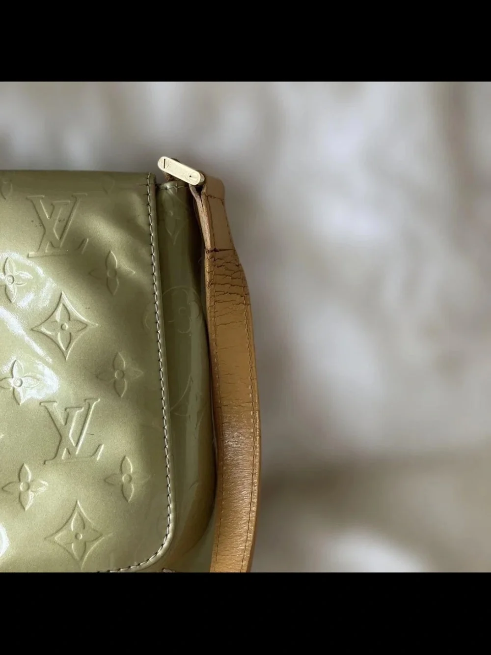 Louis Vuitton Olive Green Monogram Vernis Shoulder Bag